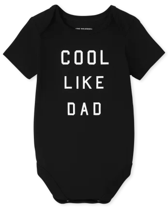 Baby Matching Family Cool Like Dad Graphic Bodysuit - black