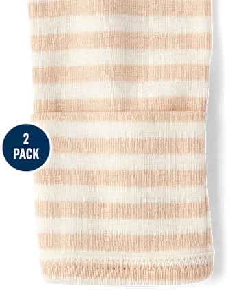 Baby Star Sleeper Gown 2-Pack - tan