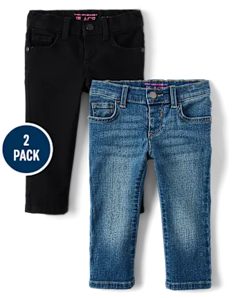 Baby And Toddler Girls Skinny Jeans 2-Pack - multi
