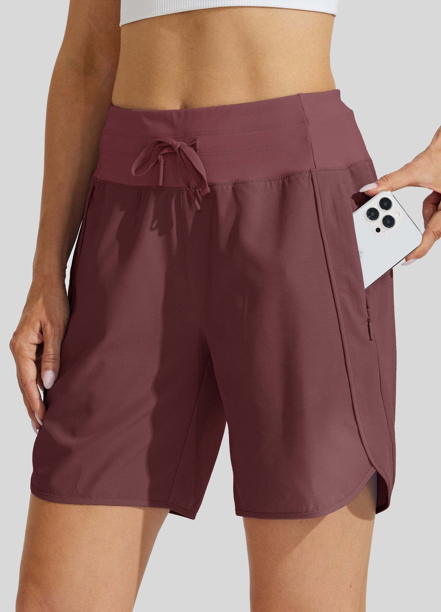Women's 7 Inseam Athletic High Wasistband Shorts (Buy 2 Free Shipping)