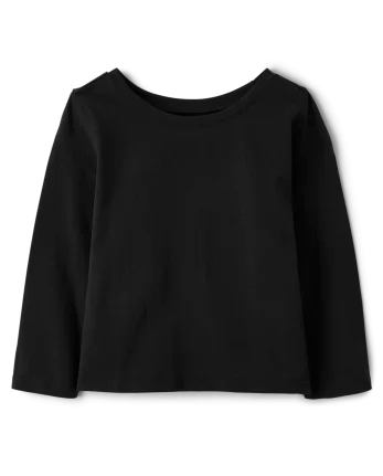 Baby and Toddler Girls Tee Shirt - black