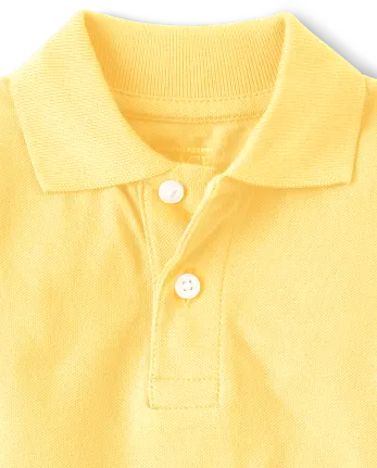 Baby And Toddler Uniform Soft Pique Polo - yellow