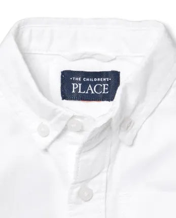 Baby And Toddler Uniform Oxford Button Down Shirt - white