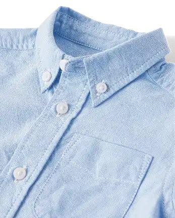 Baby And Toddler Uniform Oxford Button Down Shirt - blue