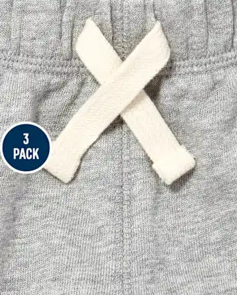 Baby And Toddler French Terry Shorts 3-Pack - gray