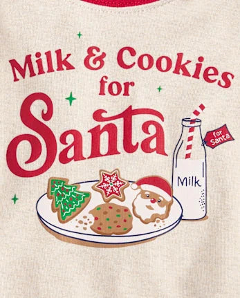 Baby And Toddler Milk And Cookies Snug Fit Cotton Pajamas - tan