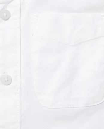 Baby And Toddler Uniform Oxford Button Down Shirt - white