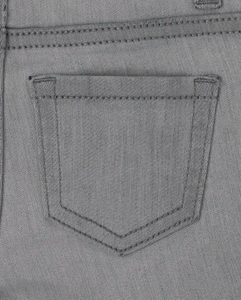 Baby And Toddler Girls Knit Twill Jeggings - denim