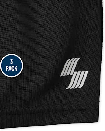 Toddler Boys Basketball Shorts 3-Pack - multi