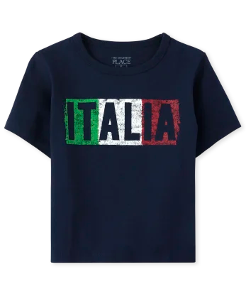Baby And Toddler Boys Italia Graphic Tee - blue