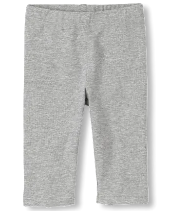 Baby And Toddler Girls Capri Leggings - gray