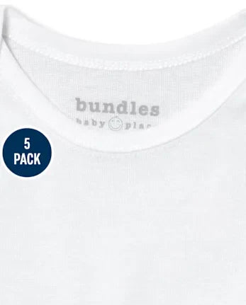 Baby Bodysuit 5-Pack - white