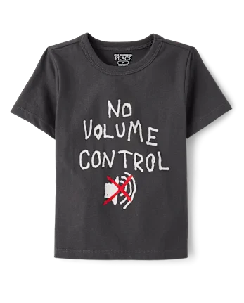 Toddler Boys Volume Control Graphic Tee - gray