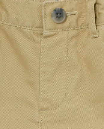 Baby and Toddler Boys Uniform Stretch Chino Shorts - tan
