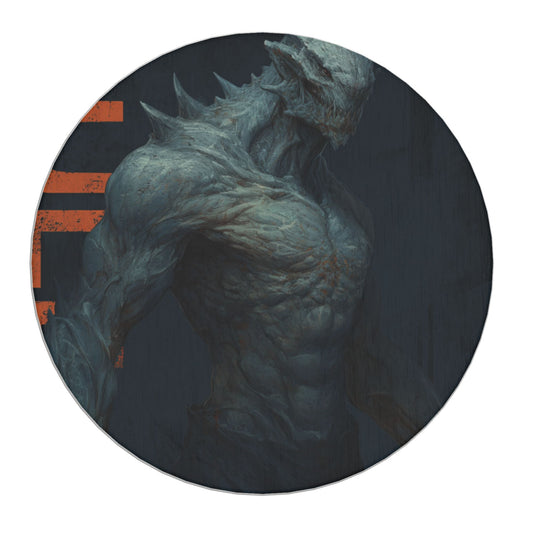 "Steel Beast" Creative Round Coaster | Powerful Monster Illustration, Highly Personalized Design