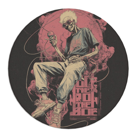 "Rock Skull" Creative Round Coaster | Street Style Rock Illustration, Highly Personalized Design