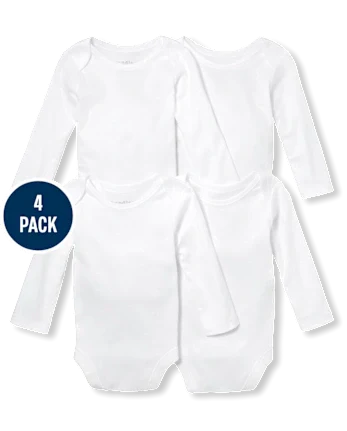 Baby Bodysuit 4-Pack - white