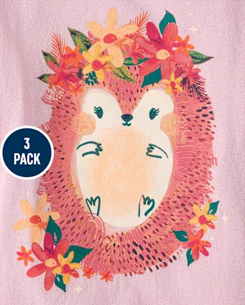Girls Animal Graphic Tee 3-Pack - multi