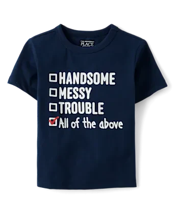 Baby And Toddler Boys Handsome Graphic Tee - blue