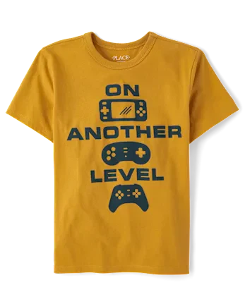 Boys Gaming Graphic Tee - yellow