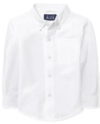 Baby And Toddler Uniform Oxford Button Down Shirt - white