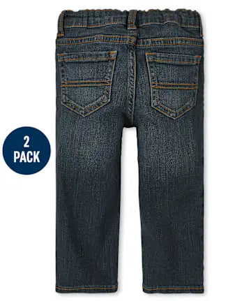 Baby And Toddler Boys Straight Jeans 2-Pack - multi