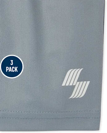 Toddler Boys Basketball Shorts 3-Pack - multi