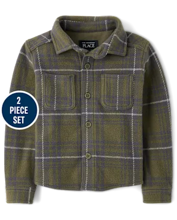 Baby And Toddler Plaid 2-Piece Outfit Set - multi