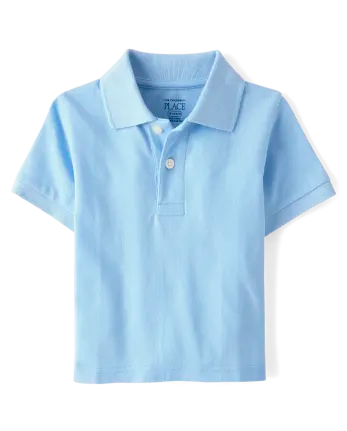 Baby And Toddler Uniform Soft Pique Polo - blue
