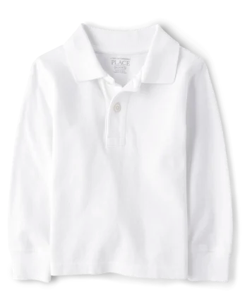 Baby And Toddler Uniform Soft Pique Polo - white