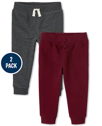 Baby And Toddler Fleece Jogger Pants 2-Pack - multi
