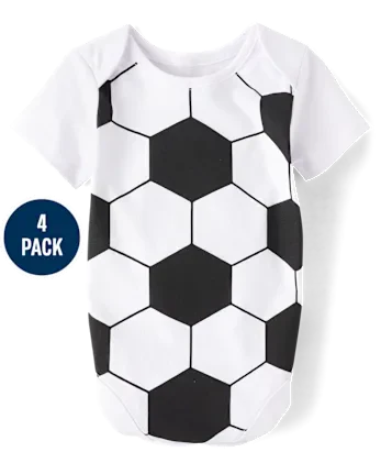 Baby Sports Graphic Bodysuit 4-Pack - multi