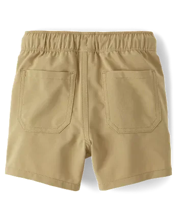 Baby And Toddler Boys Quick Dry Stretch Pull On Jogger Shorts - tan
