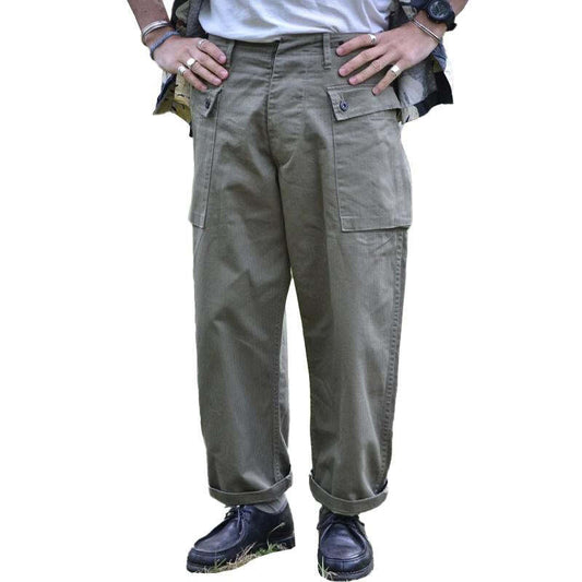 Men's Vintage Multi-pocket Straight-Leg Loose Cotton Cargo Trousers