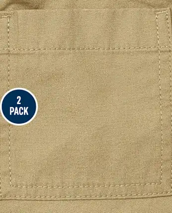 Baby And Toddler Boys Uniform Stretch Chino Shorts 2-Pack - multi