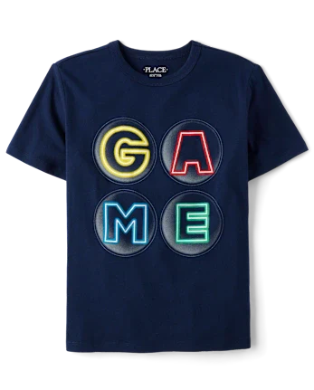 Boys Bruh Game Controller Graphic Tee - blue