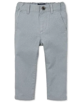 Baby And Toddler Boys Uniform Stretch Skinny Chino Pants - gray