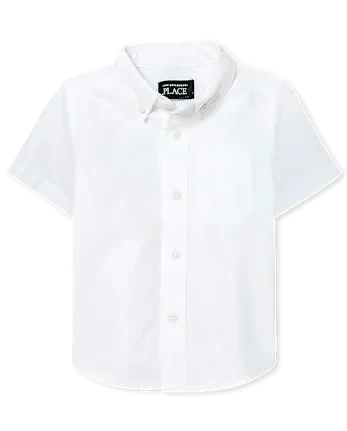 Baby And Toddler Uniform Oxford Button Down Shirt - white