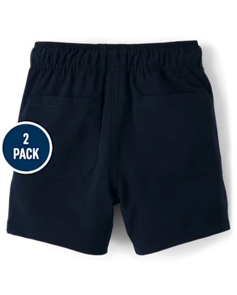 Baby And Toddler Boys Quick Dry Pull On Jogger Shorts - blue