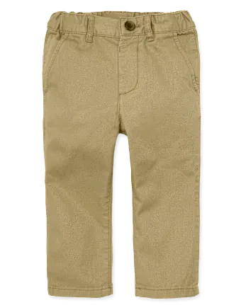 Baby And Toddler Boys Uniform Stretch Skinny Chino Pants - tan