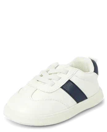 Baby And Toddler Boys Colorblock First Steps Sneakers - white