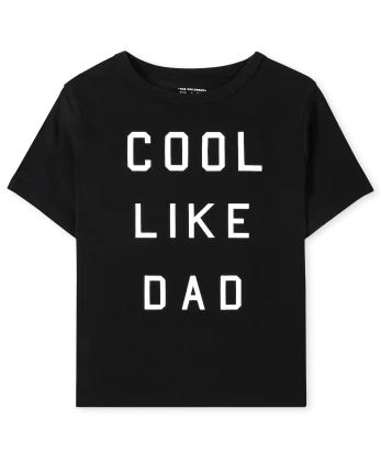 Baby And Toddler Matching Family Cool Like Dad Graphic Tee - black