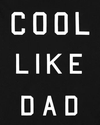 Baby And Toddler Matching Family Cool Like Dad Graphic Tee - black