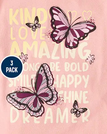 Girls Dreamer Graphic Tee 3-Pack - multi