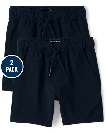 Baby And Toddler Boys Quick Dry Pull On Jogger Shorts - blue