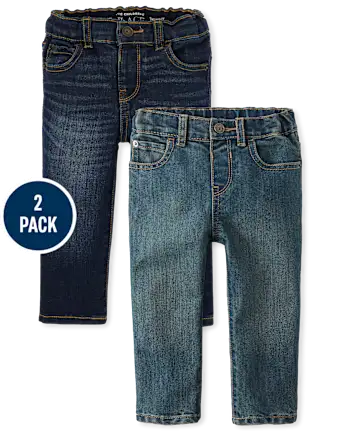 Baby And Toddler Boys Skinny Jeans 2-Pack - multi