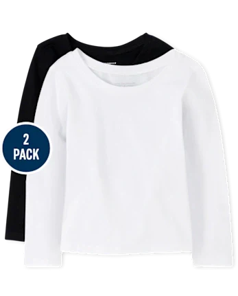 Baby And Toddler Girls Tee Shirt 2-Pack - multi