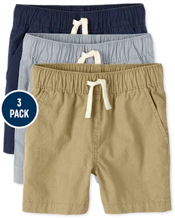 Baby And Toddler Boys Pull On Jogger Shorts 3-Pack - multi