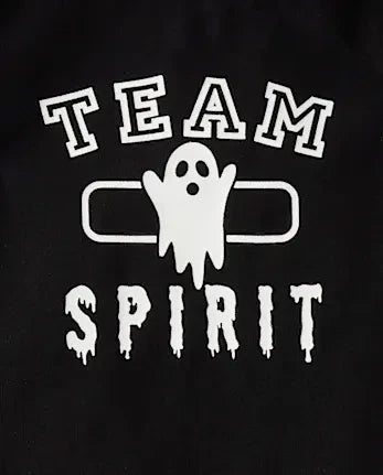 Baby Matching Family Glow Team Spirit Graphic Bodysuit - black