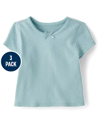 Baby And Toddler Girls Baby Tee 3-Pack - multi